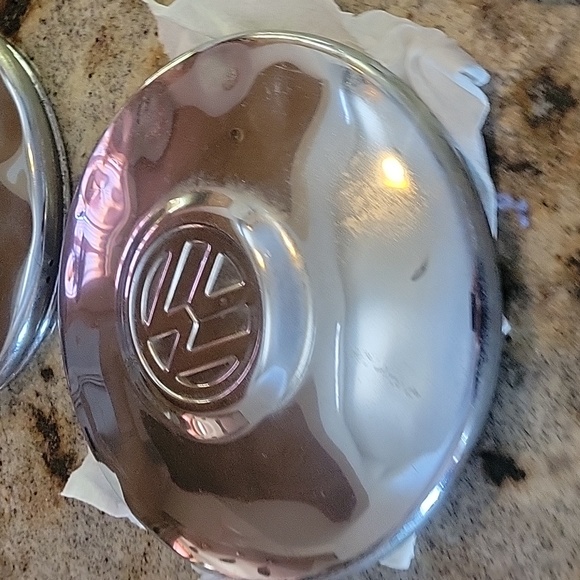 VW Vintage Chrome Hubcaps (3) - Picture 3 of 8